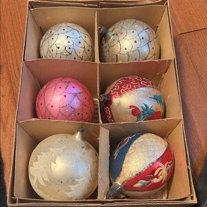 Vintage Holiday Ornament Set - 1950s